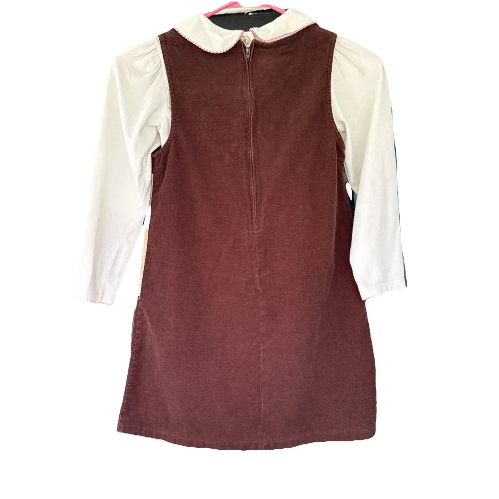 Girls Bonnie‎ Jean Corduroy Dress & Shirt Size 6X Brown